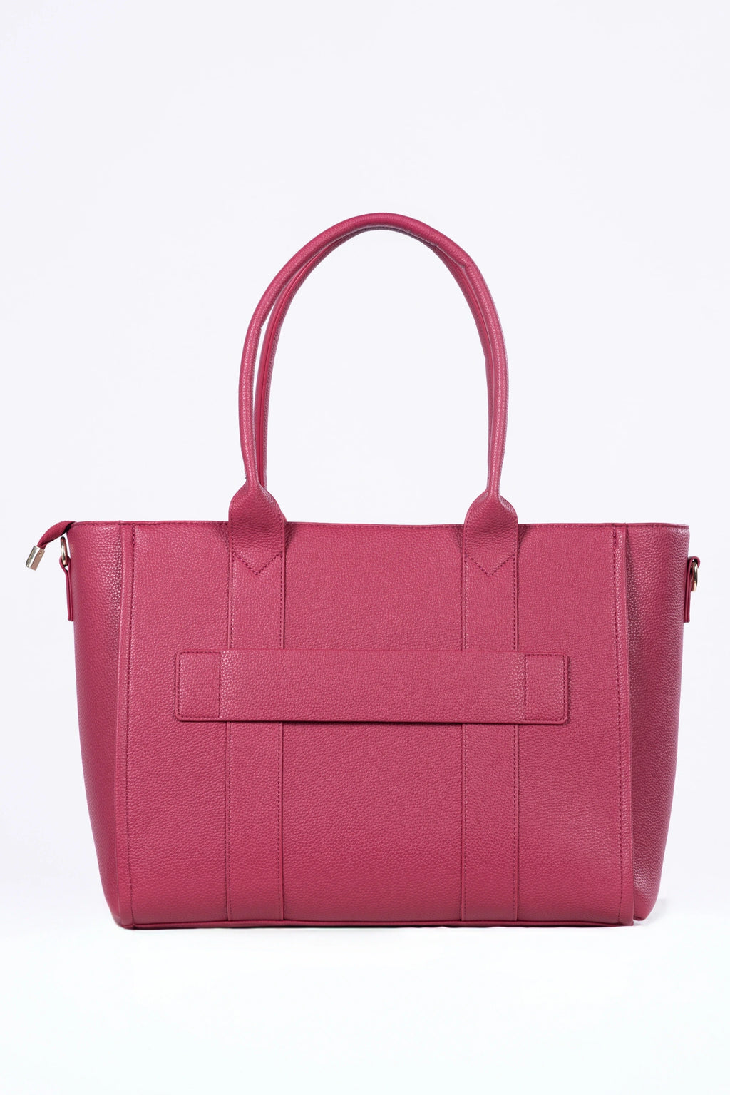 Pink handbag on a white background