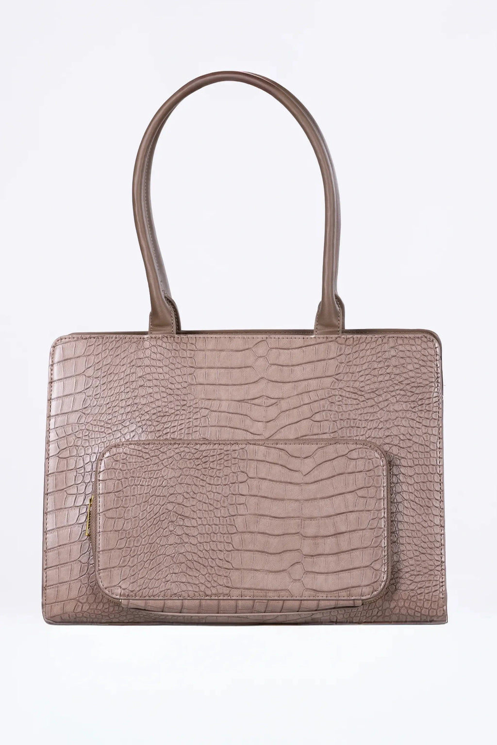 EXECUTIVE CHIC - Brown Croco Tote